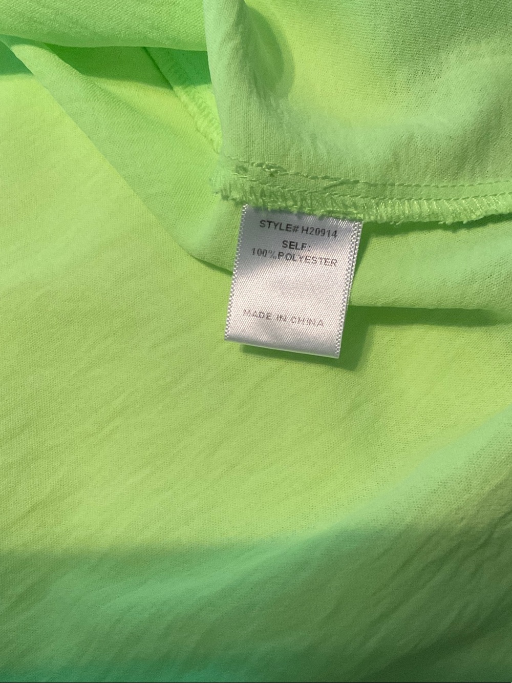 JODIFL Neon Lime V-Neck Flutter Sleeve Top - Picture 6 of 6